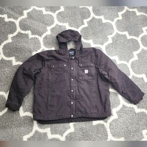 Carhartt Men's Sherpa-Lined Utility Jacket - Relaxed Fit - Washed Duck